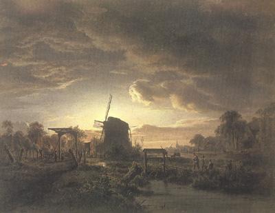 Jacobus Theodorus Abels Landscape in Moonlight (mk22) oil painting image